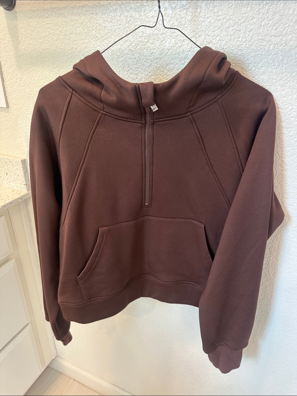 Ulu Women's Dark Brown Half-Zip Crew Sweater